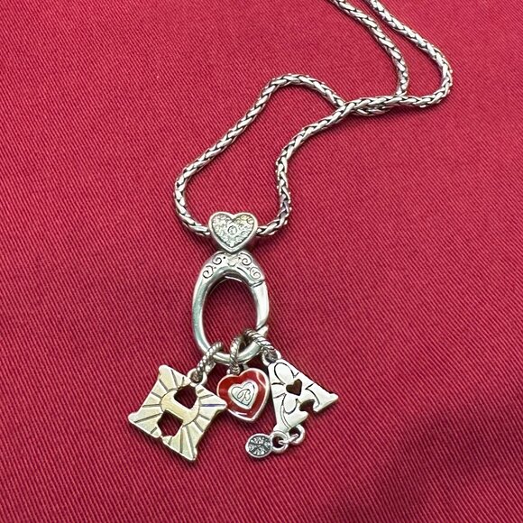 Brighton ABC Hook Charm Necklace w/Heart Charm & Initial Charms - Picture 13 of 13